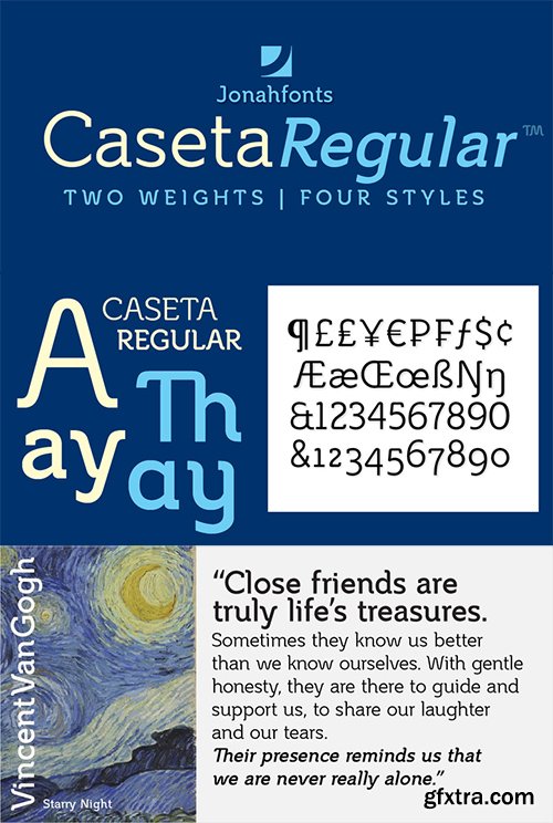 Casete Font Family - 12 Font $420