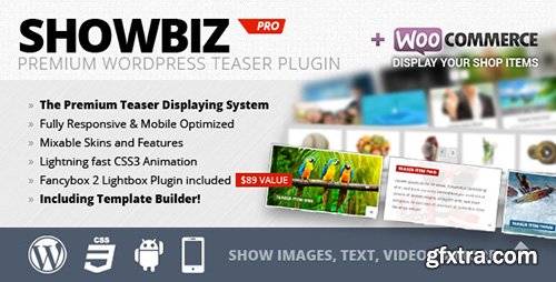 CodeCanyon - Showbiz Pro Responsive Teaser WordPress Plugin v1.7.1