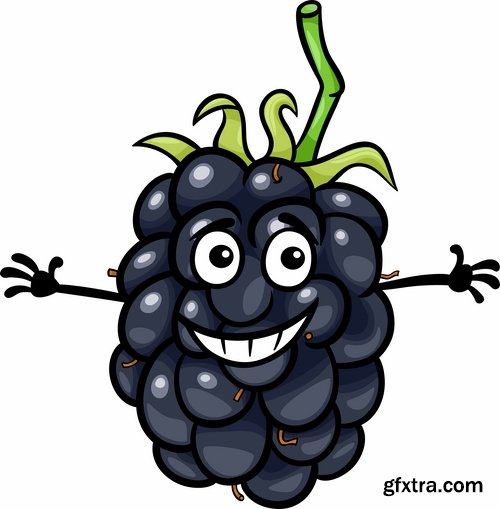 Funny vegetables and fruit vector images 25 Eps