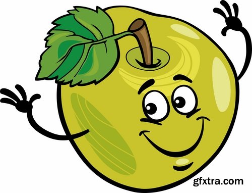 Funny vegetables and fruit vector images 25 Eps