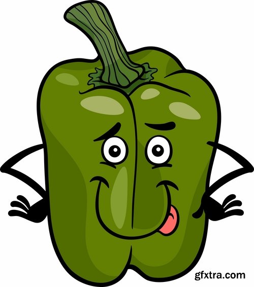 Funny vegetables and fruit vector images 25 Eps