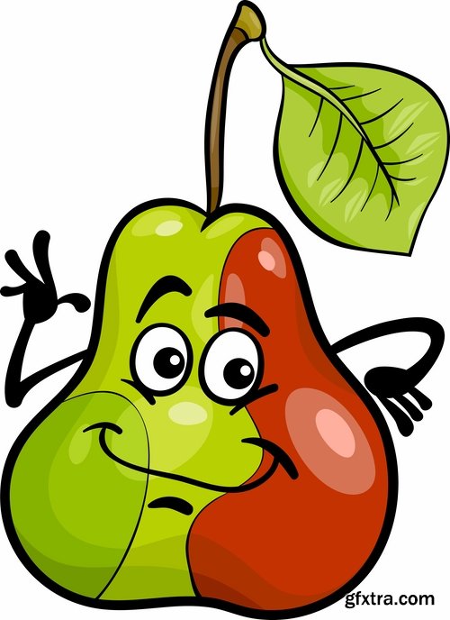 Funny vegetables and fruit vector images 25 Eps