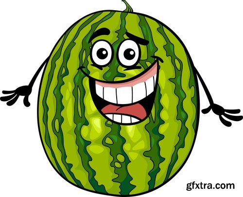 Funny vegetables and fruit vector images 25 Eps