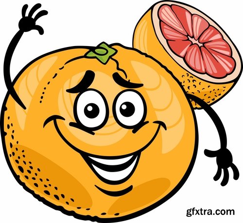 Funny vegetables and fruit vector images 25 Eps