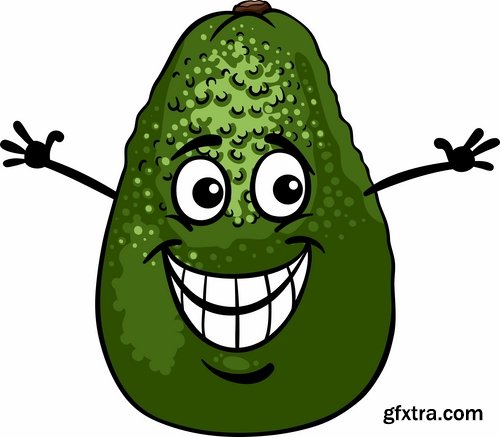 Funny vegetables and fruit vector images 25 Eps