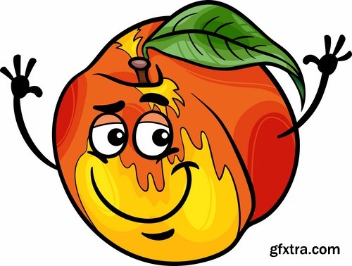 Funny vegetables and fruit vector images 25 Eps