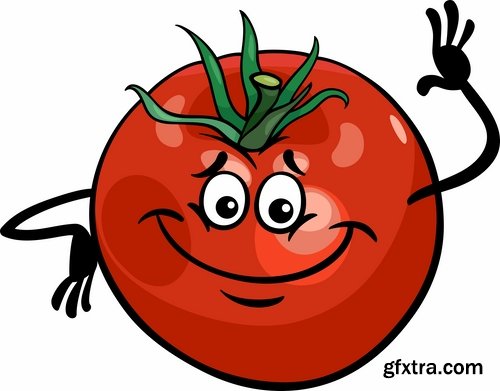 Funny vegetables and fruit vector images 25 Eps