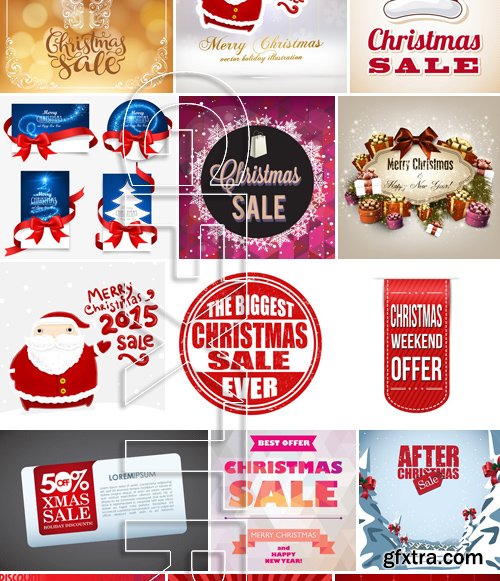 Stock Vectors - Christmas Sale, 25xEPS