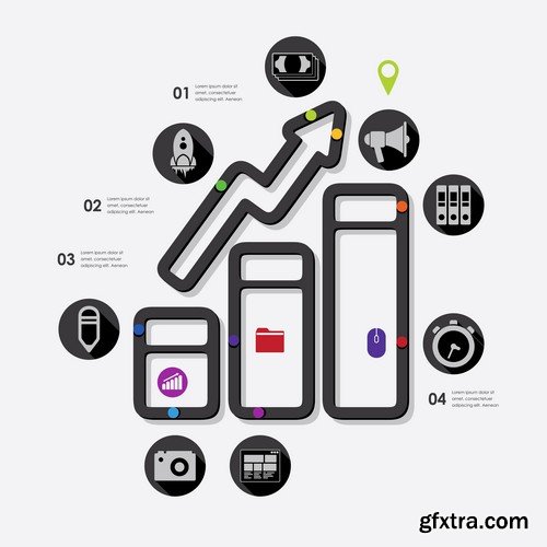 Stock Vectors - Business Infographic 4, 25xEPS