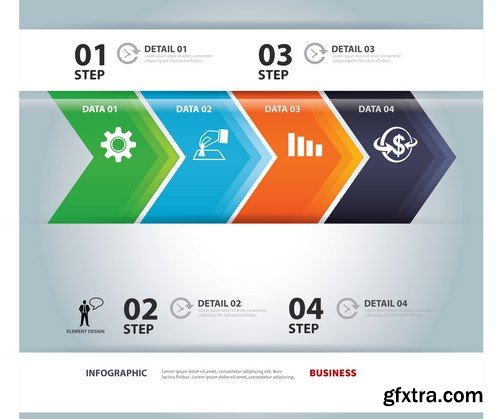 Stock Vectors - Business Infographic 4, 25xEPS