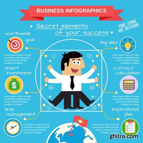 Stock Vectors - Business Infographic 4, 25xEPS