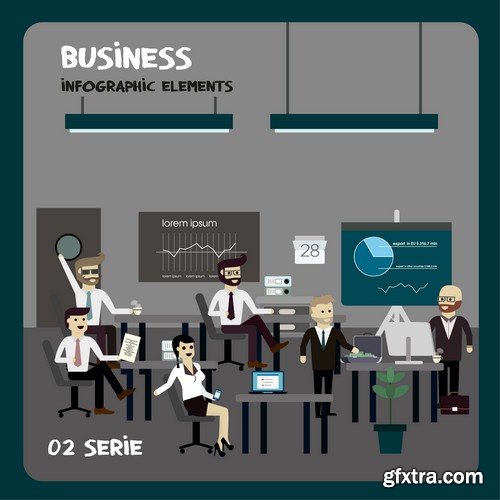 Stock Vectors - Business Infographic 4, 25xEPS