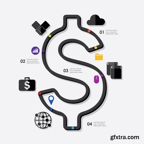 Stock Vectors - Business Infographic 4, 25xEPS