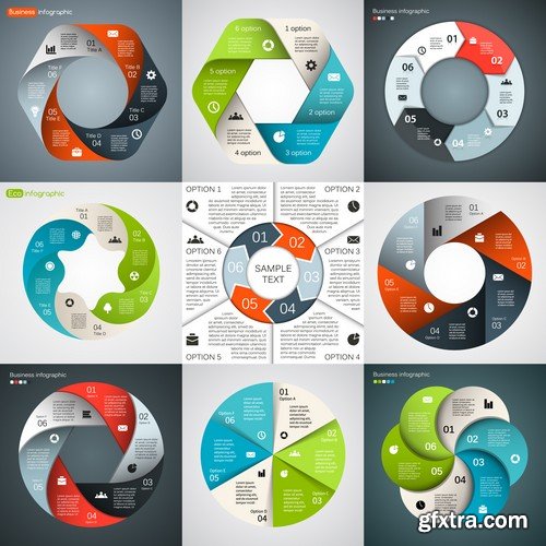 Stock Vectors - Business Infographic 4, 25xEPS