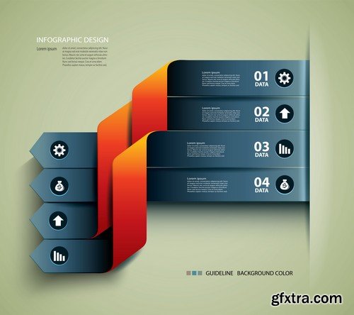 Stock Vectors - Business Infographic 4, 25xEPS