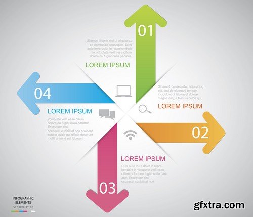 Stock Vectors - Business Infographic 4, 25xEPS