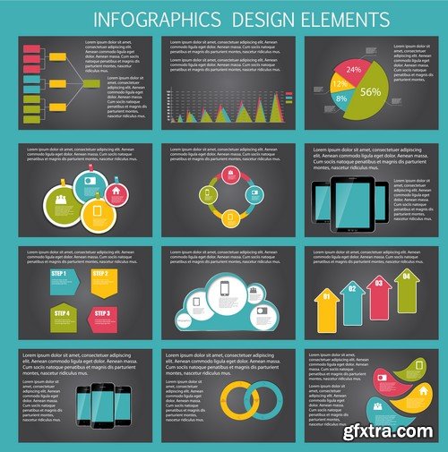 Stock Vectors - Business Infographic 4, 25xEPS