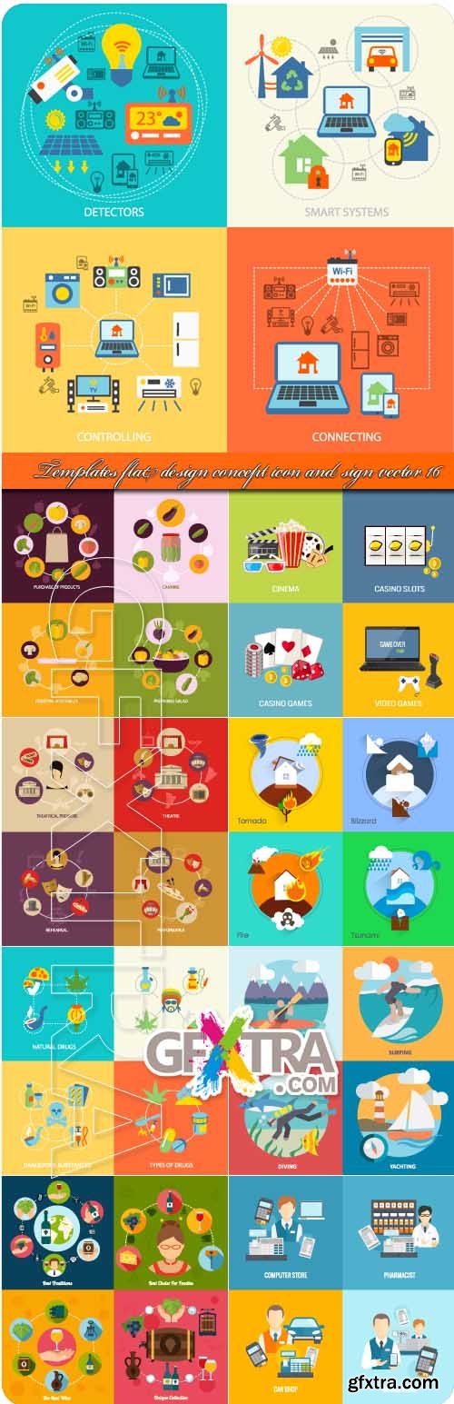 Templates flat design concept icon and sign vector 16