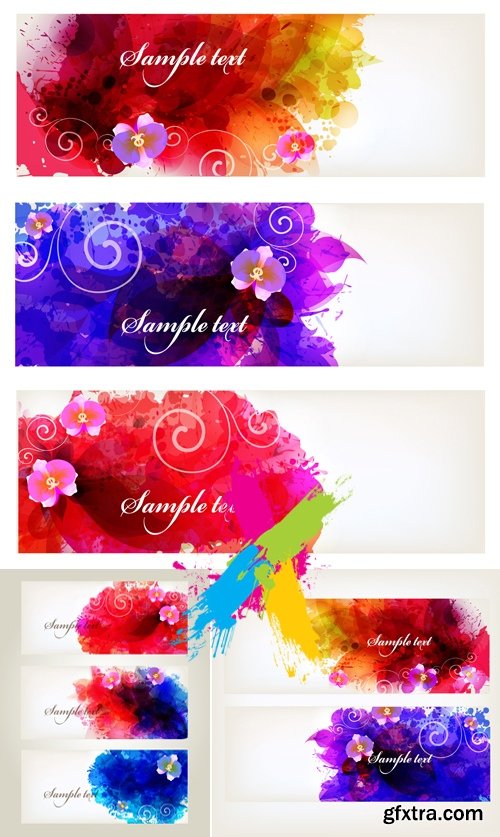 Abstract Color Banners Vector 2