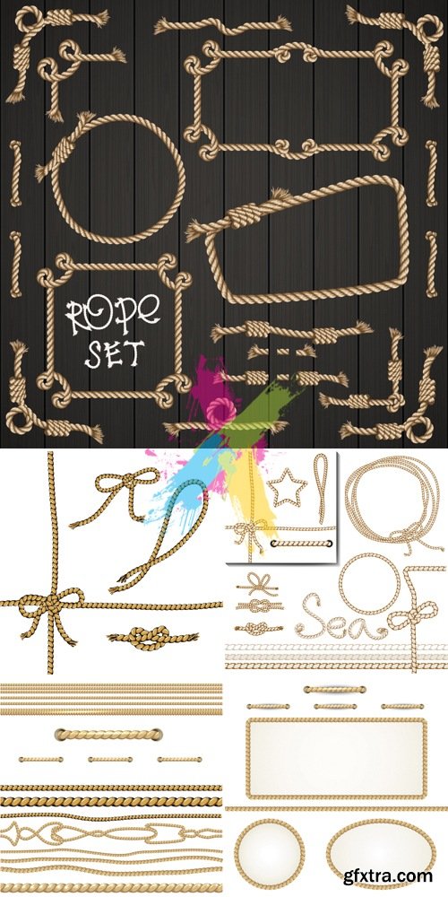 Vintage Rope Design Elements Vector