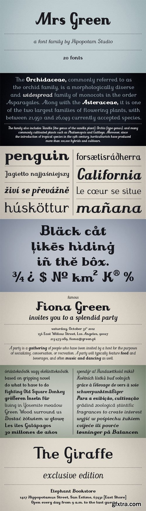 Mrs Green Font Family - 20 Fonts for $240