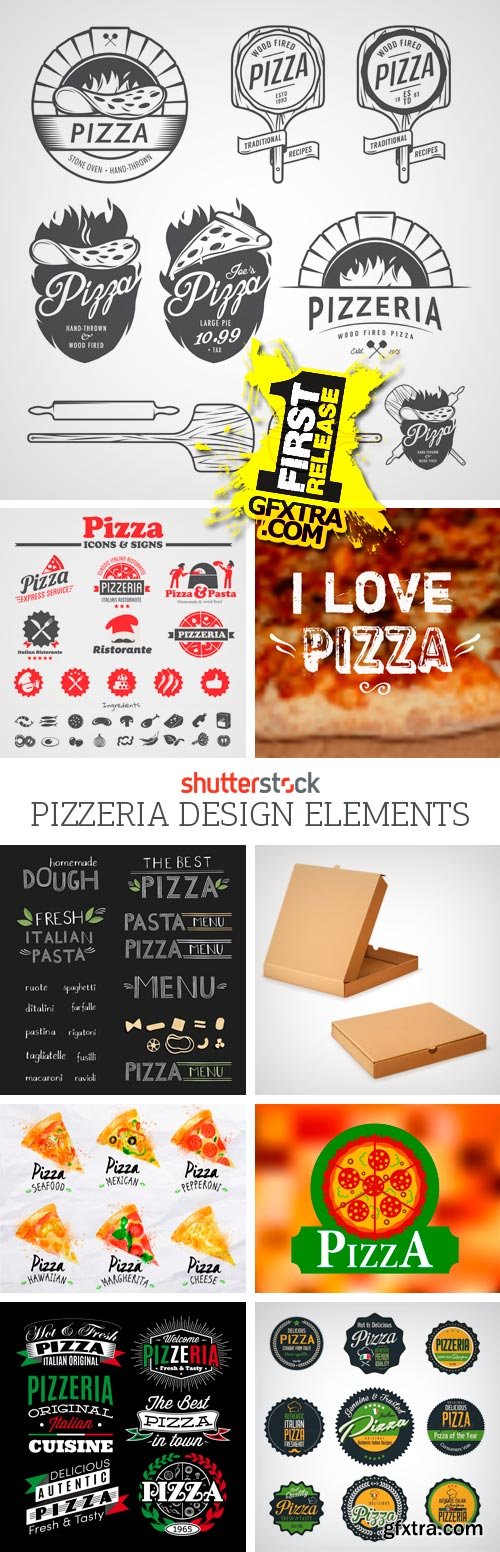 Amazing SS - Pizzeria Design Elements, 25xEPS