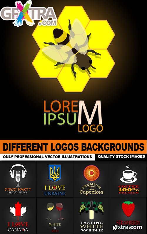 Different Logos Backgrounds - 25 Vector