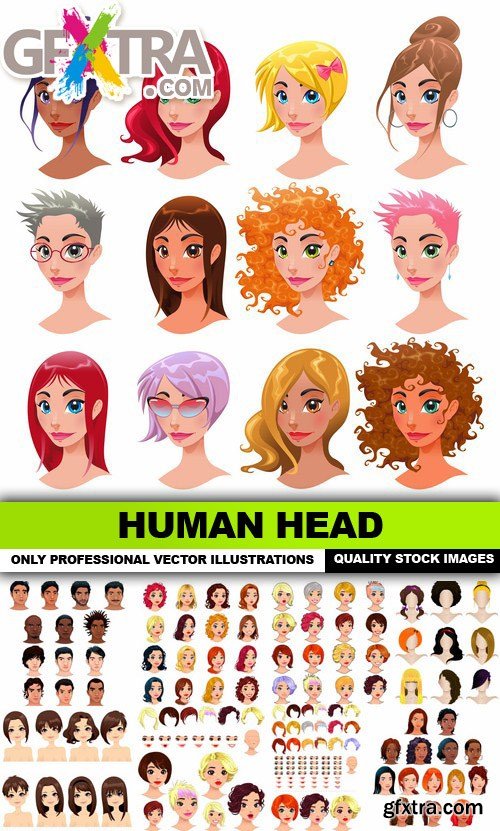 Human Head - 25 Vector