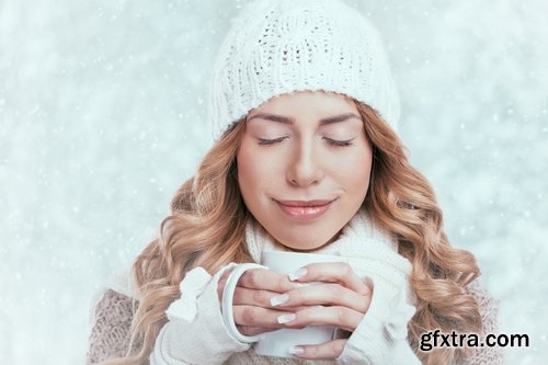 Beautiful girl drinking beverages 25 UHQ Jpeg