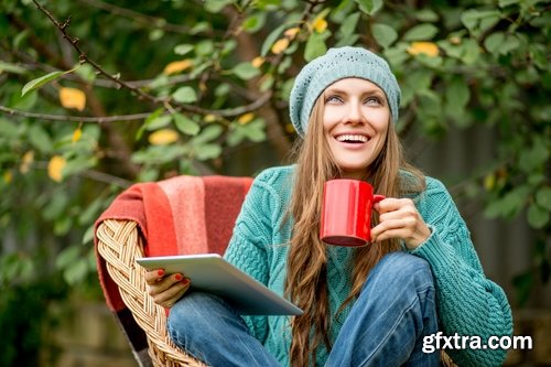 Beautiful girl drinking beverages 25 UHQ Jpeg