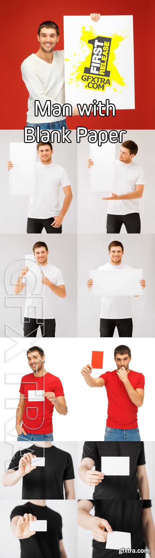 Stock Photos - Man with Blank Paper