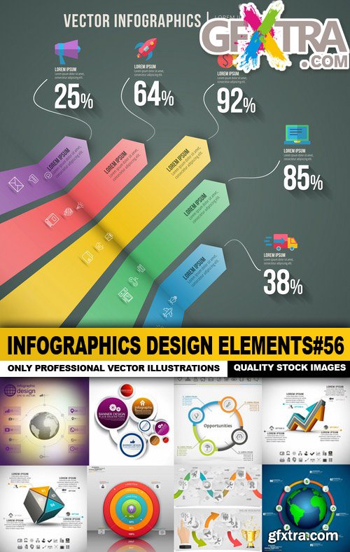 Infographics Design Elements#56 - 25 Vector