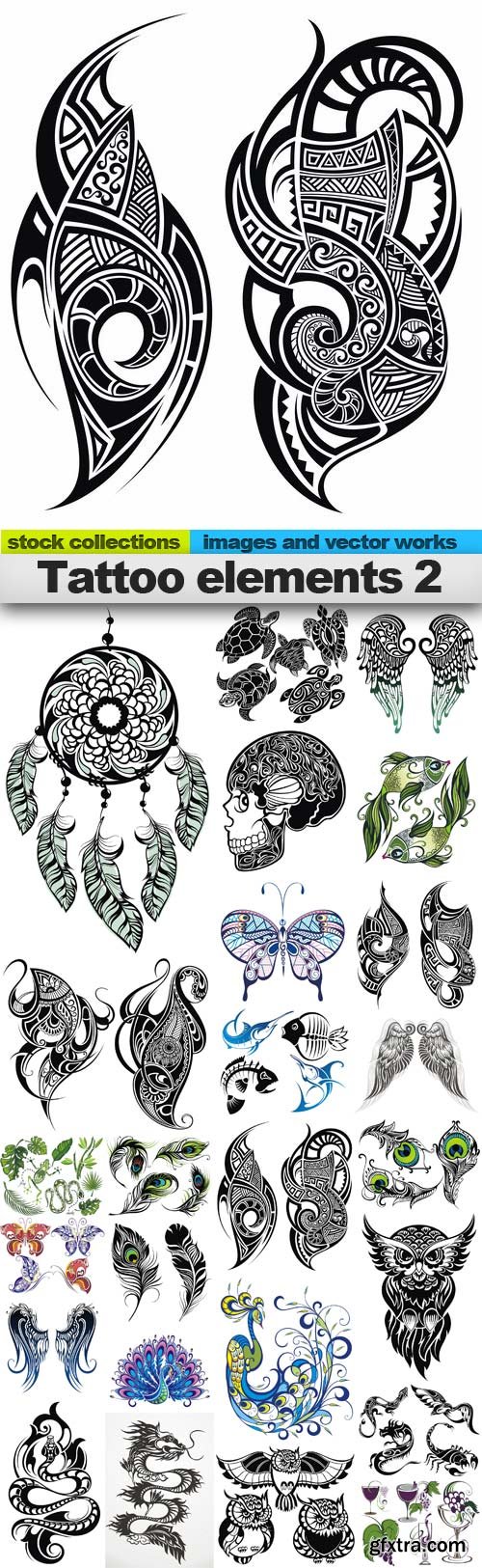 Tattoo elements 2,25 x EPS