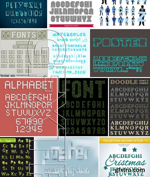 Stock Vectors - Alphabet 5, 25xEPS