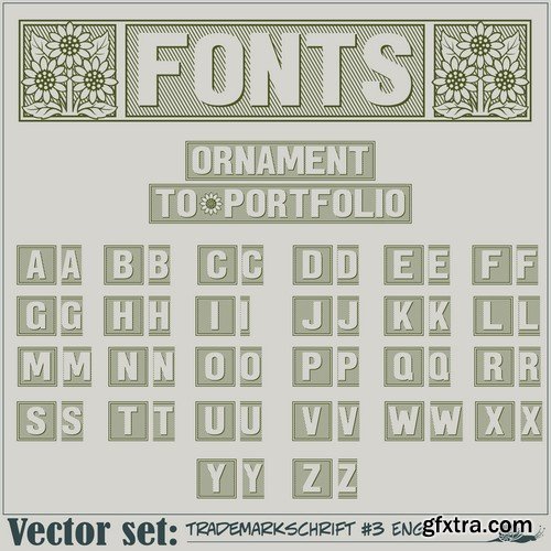 Stock Vectors - Alphabet 5, 25xEPS