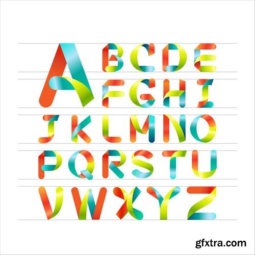 Stock Vectors - Alphabet 5, 25xEPS