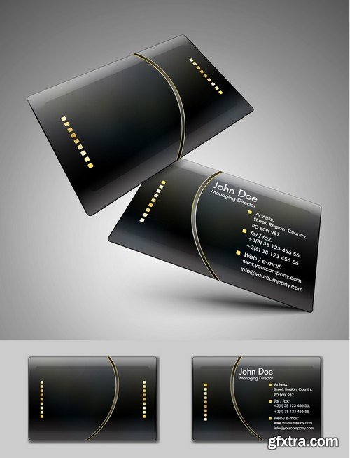 Stock Vectors - Business Card Template 6, 25xEPS