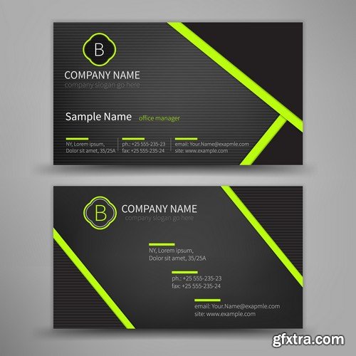 Stock Vectors - Business Card Template 6, 25xEPS