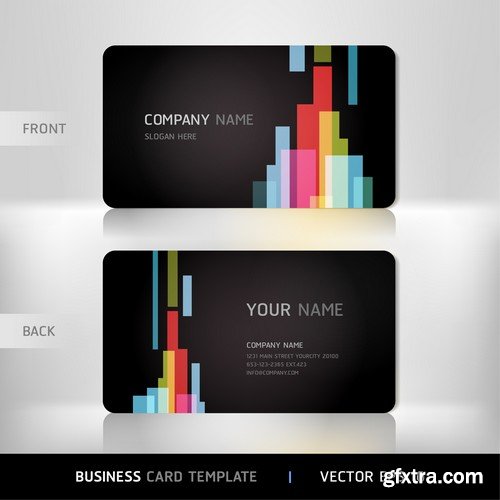 Stock Vectors - Business Card Template 6, 25xEPS