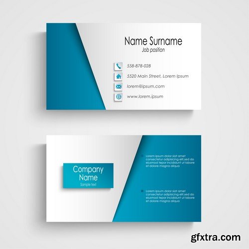 Stock Vectors - Business Card Template 6, 25xEPS