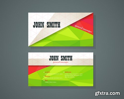 Stock Vectors - Business Card Template 6, 25xEPS