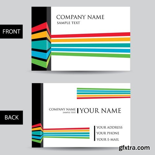 Stock Vectors - Business Card Template 6, 25xEPS