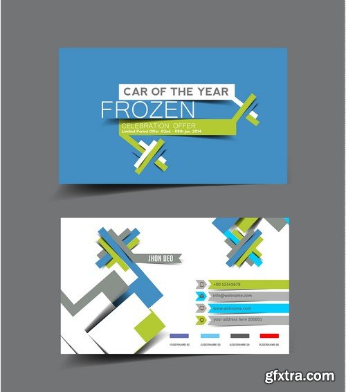 Stock Vectors - Business Card Template 6, 25xEPS