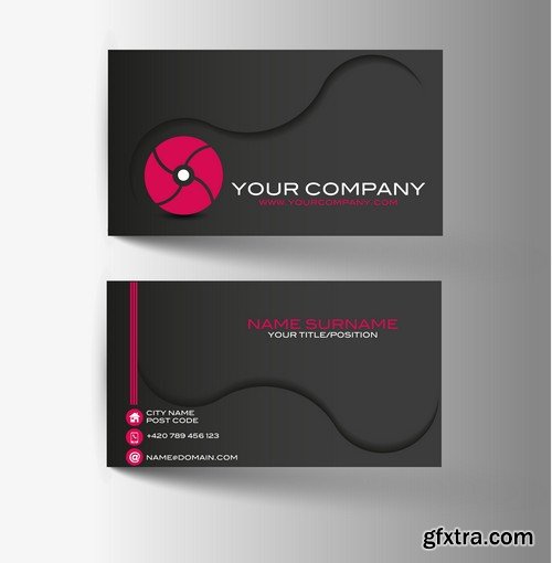 Stock Vectors - Business Card Template 6, 25xEPS