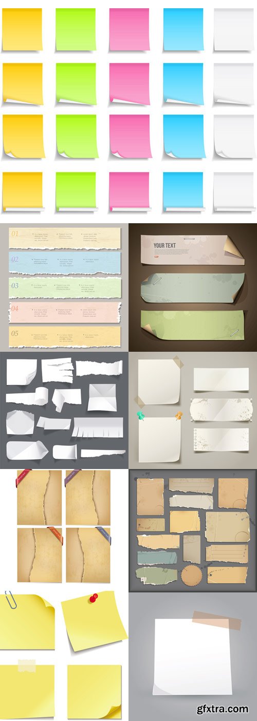 Coloured plain paper vector