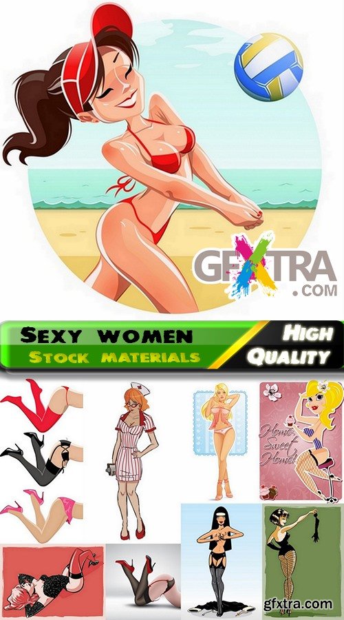 Very sexy women in vector from stock #4 - 25 Eps