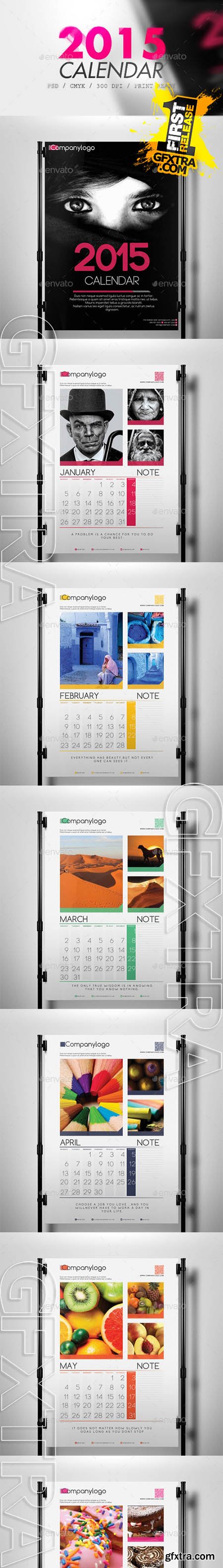 Clean 2015 Calendar - GraphicRiver 9093885