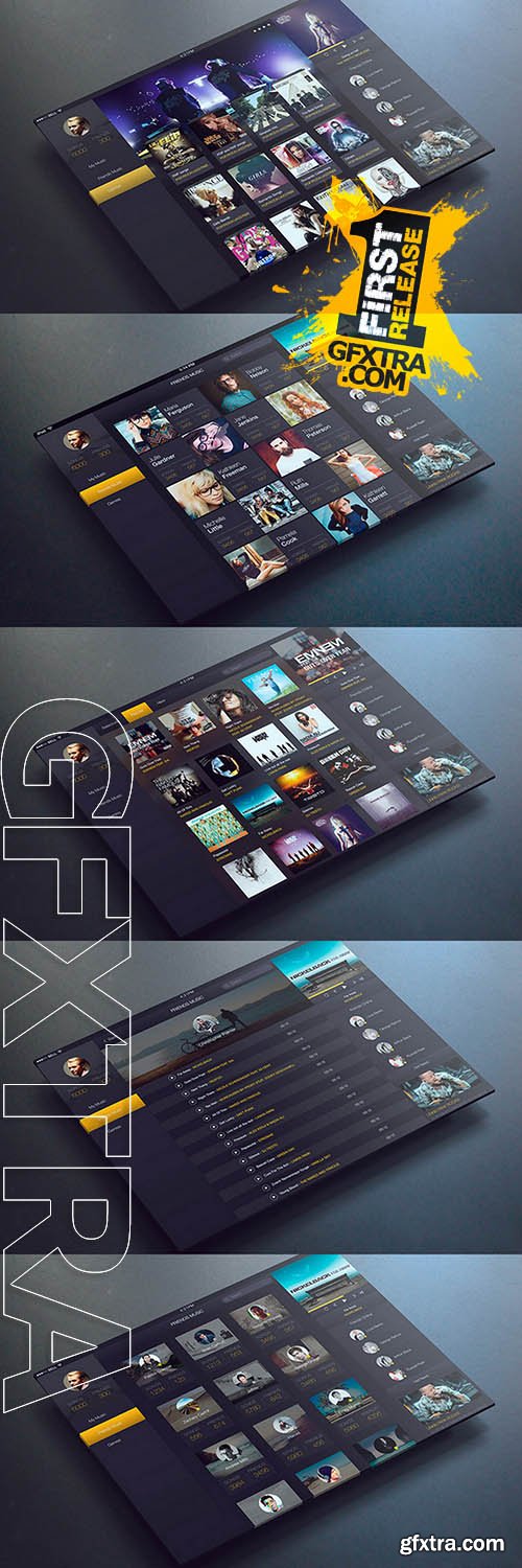 iPad Music App Ui - Creativemarket 89140