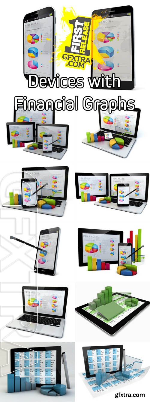 Stock Photos - Devices with Financial Graphs