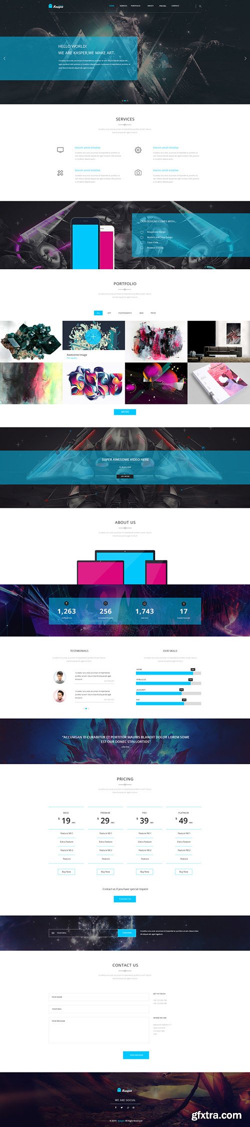 Creative PSD Web Template - Kasper - One Page